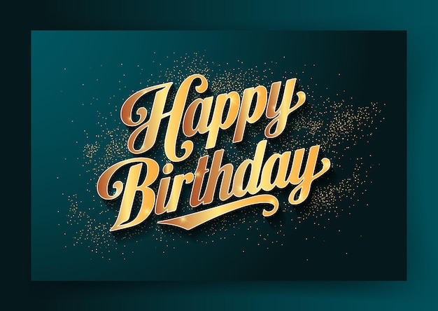 Feliz tarjeta de cumpleaños de oro