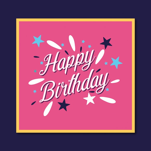 Feliz tarjeta de cumpleaños.