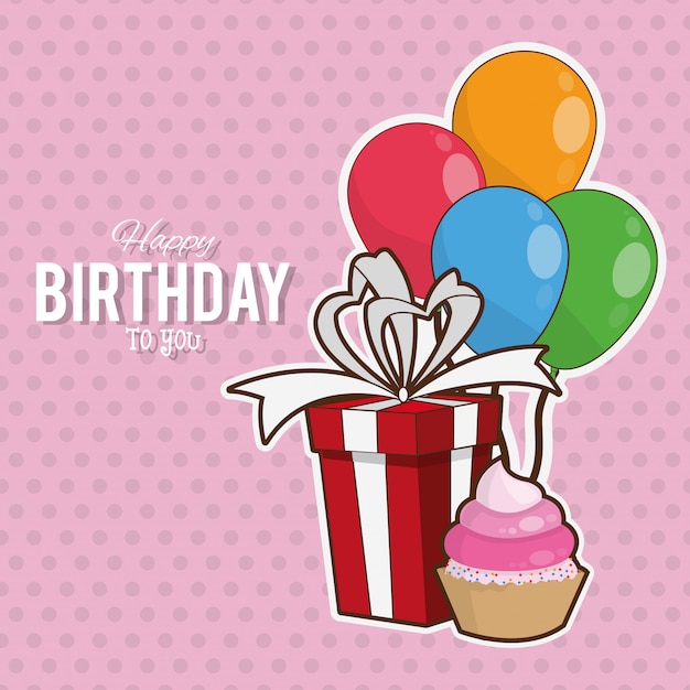 Feliz tarjeta de cumpleaños.