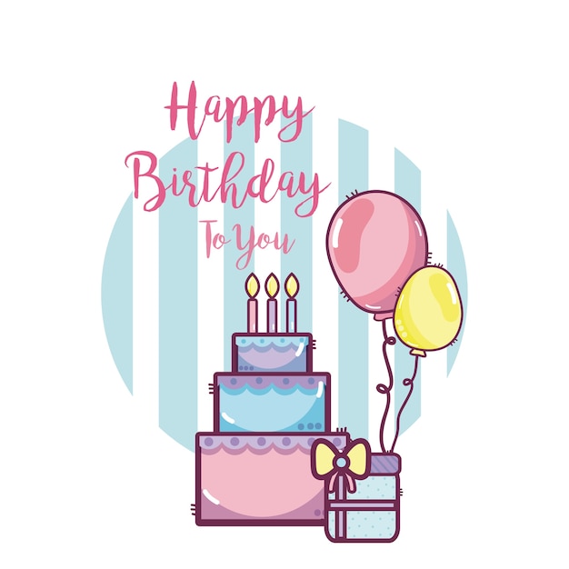 Feliz tarjeta de cumpleaños.