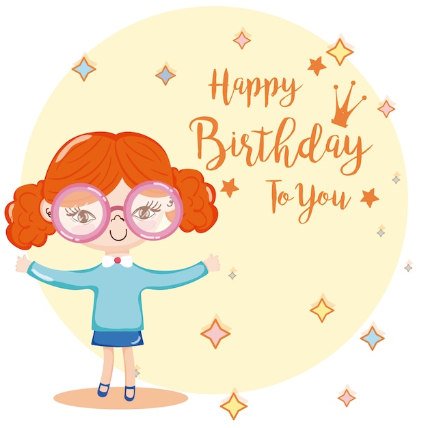 Feliz tarjeta de cumpleaños.