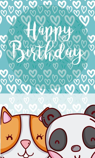 Feliz tarjeta de cumpleaños.