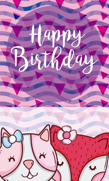 Feliz tarjeta de cumpleaños.