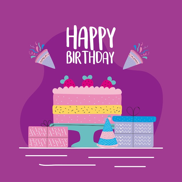 Feliz tarjeta de cumpleaños.