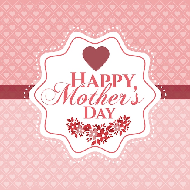 Feliz tarjeta del día de la madre.