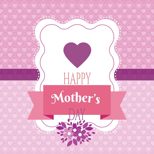 Feliz tarjeta del día de la madre.