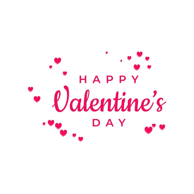 Feliz tarjeta de día de San Valentín con forma de corazón de amor rojo
