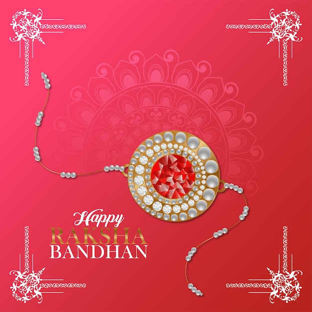 Feliz tarjeta de felicitación de celebración de Raksha Bandhan