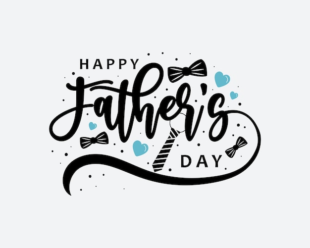 Feliz tarjeta de felicitación del Día del Padre Concepto para el Día del Padre con elegante diseño de letras escritas a mano