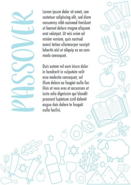Feliz tarjeta de felicitación del día de Pascua Pesaj