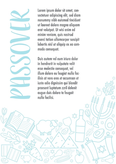 Feliz tarjeta de felicitación del día de Pascua Pesaj