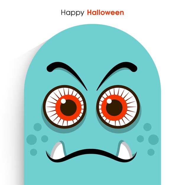 Vector feliz tarjeta de felicitación de halloween para la celebración del festival.