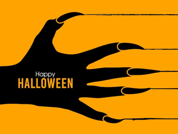 Vector feliz tarjeta de felicitación de halloween para la celebración del festival.