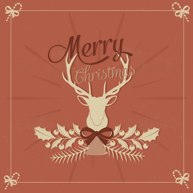 Feliz tarjeta de felicitación de Navidad