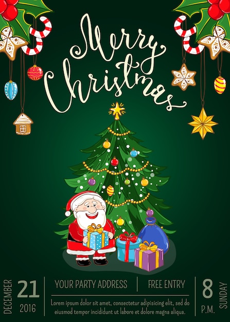 Feliz tarjeta de felicitación de Navidad