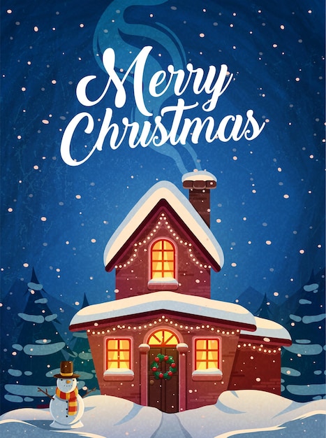 Feliz tarjeta de felicitación de Navidad