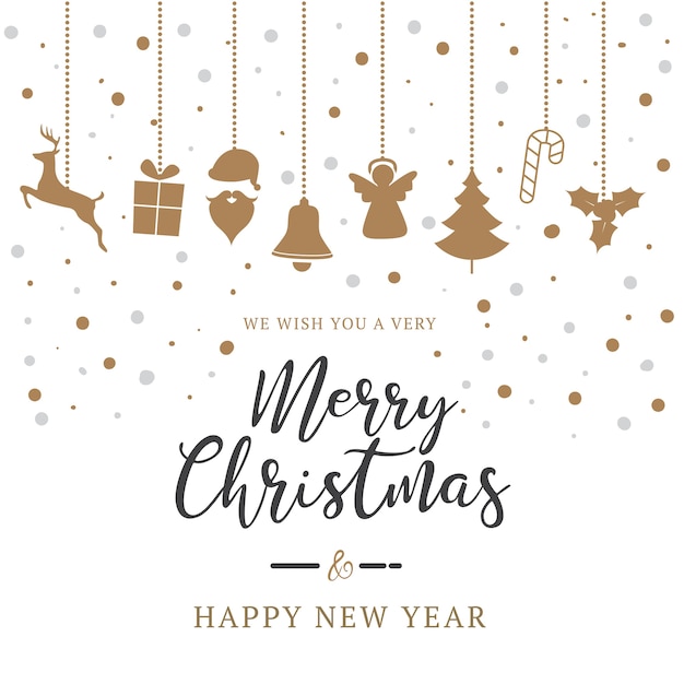 Feliz tarjeta de felicitación de Navidad