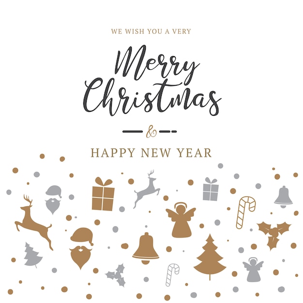 Feliz tarjeta de felicitación de Navidad