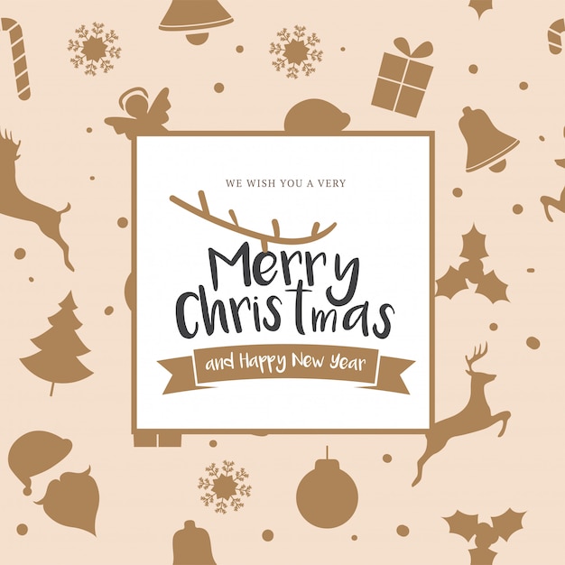 Feliz tarjeta de felicitación de Navidad