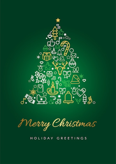 Feliz tarjeta de felicitación de Navidad