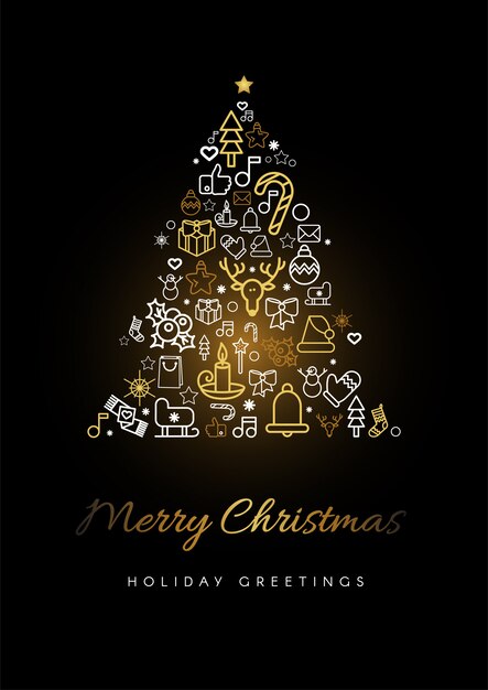 Feliz tarjeta de felicitación de Navidad