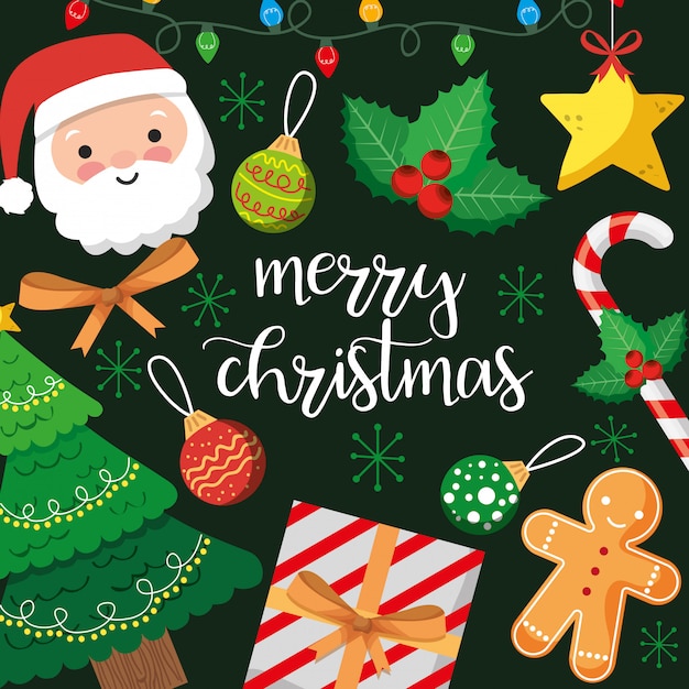 Feliz tarjeta de felicitación de Navidad