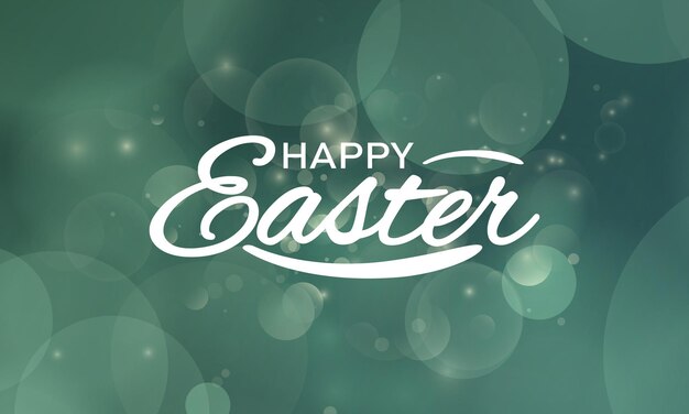 Feliz tarjeta de felicitación de Pascua con fondo de Bokeh