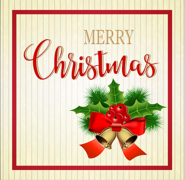 Feliz tarjeta de felicitaciones de navidad