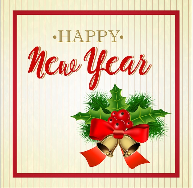Feliz tarjeta de felicitaciones de navidad