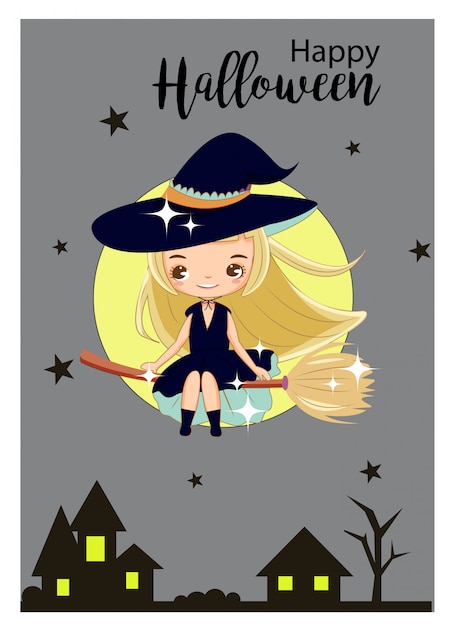 Vector feliz tarjeta de halloween