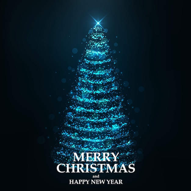 Feliz tarjeta de navidad árbol de navidad