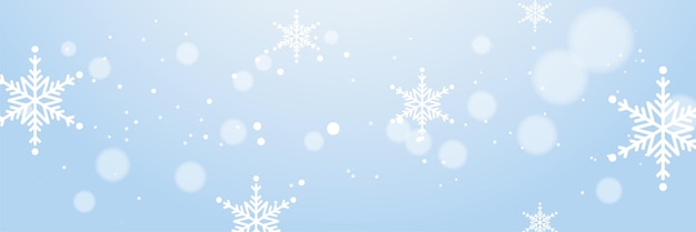 Feliz tarjeta de Navidad con decoración de copos de nieve y ramas de palma de abeto