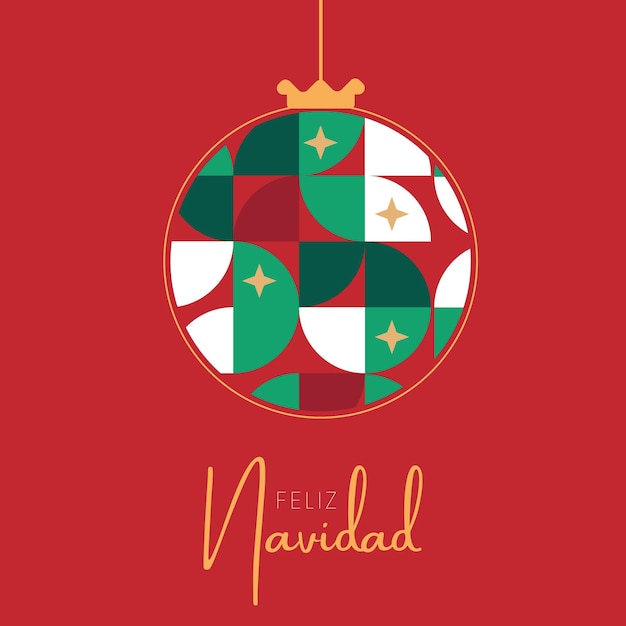 Feliz tarjeta de Navidad en español