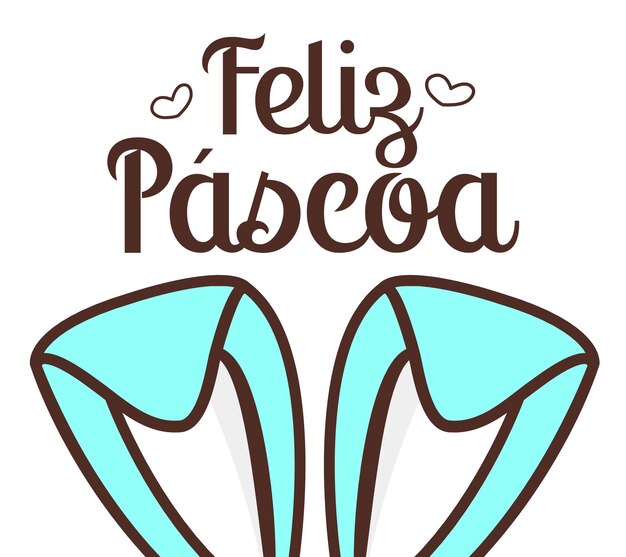 Feliz tarjeta de pascua con el lindo conejo vector