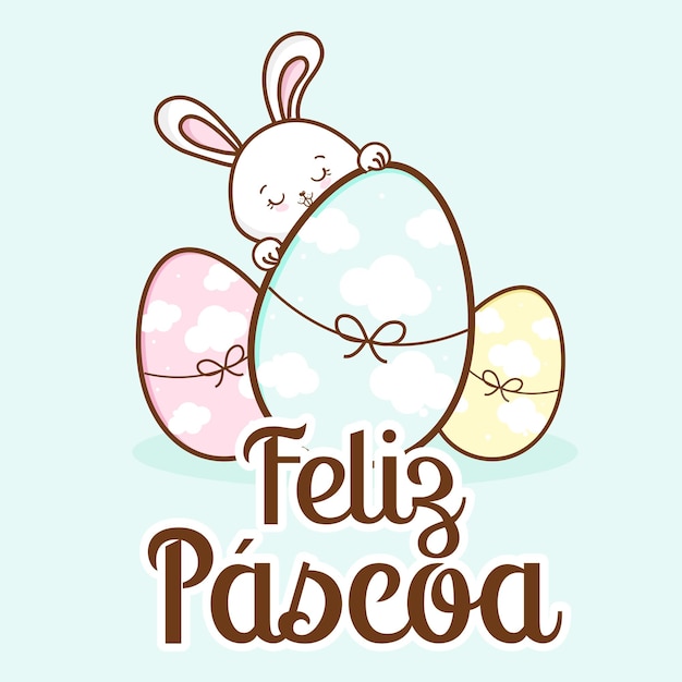 Vector feliz tarjeta de pascua vector lindo