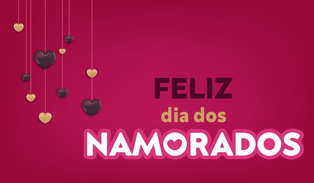 Feliz tarjeta de San Valentín Vector Brasil