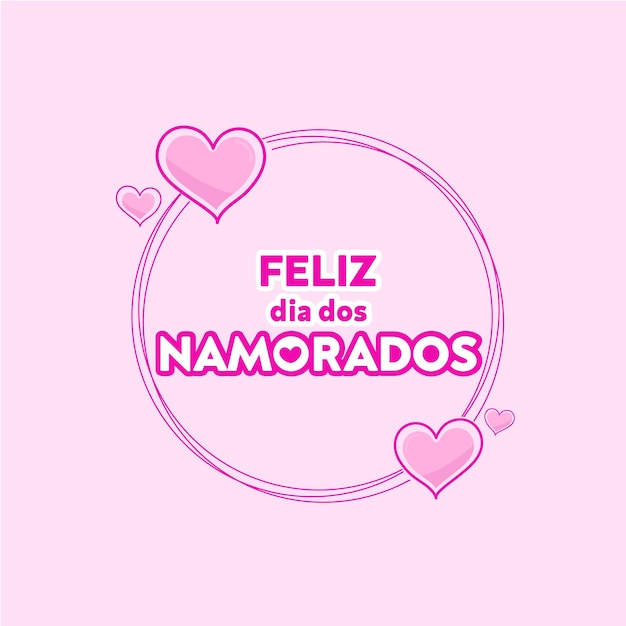 Feliz tarjeta de San Valentín Vector Brasil