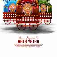 Vector feliz trasfondo de la celebración del rath yatra