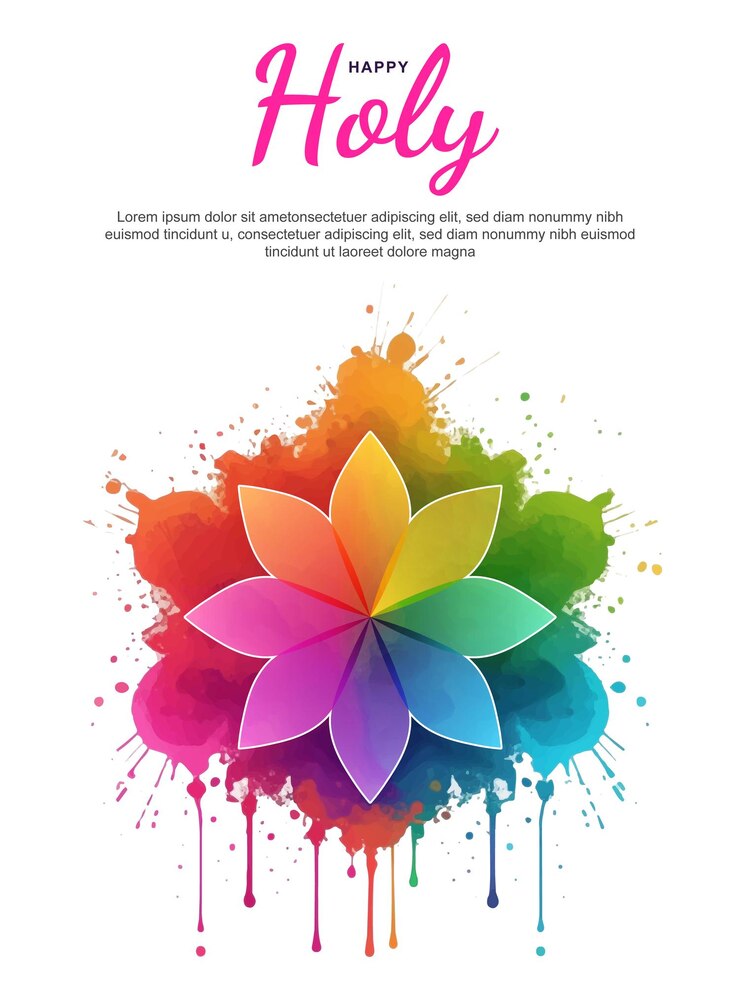 Vector feliz trasfondo de holi