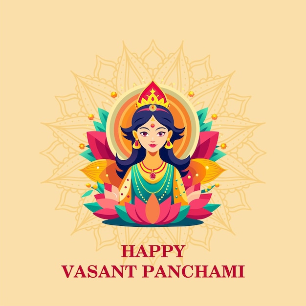 Feliz vasant panchami saraswati maa. (feliz navidad y feliz navidad)