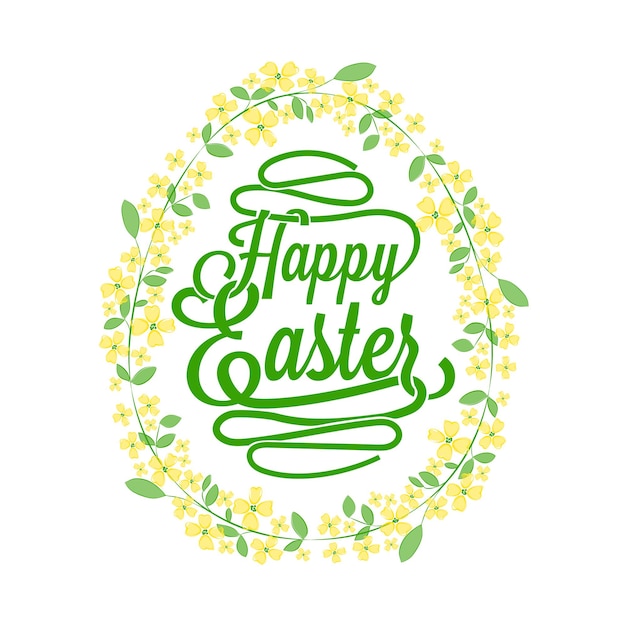 Feliz vector de caligrafía de Pascua