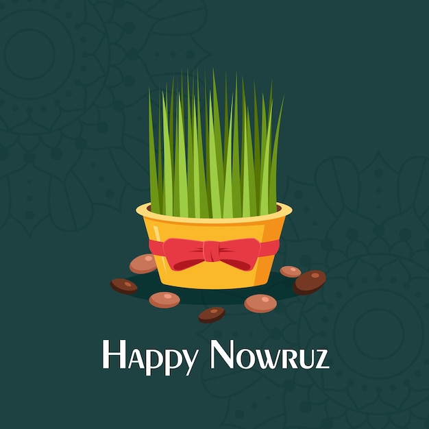 Feliz vector Nowruz Nowruz es el Año Nuevo iraní o persa