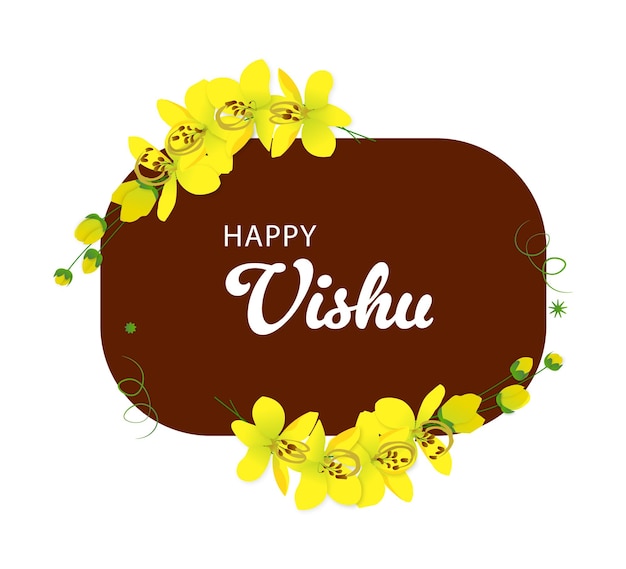 feliz vishu con la flor de kanikonna