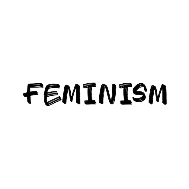 Feminismo. graffiti tipografía estilo ilustración vectorial