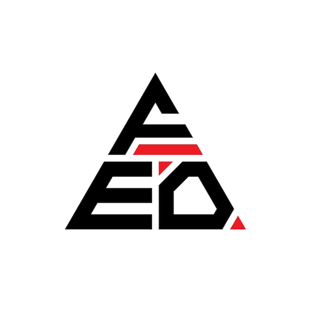 Vector feo diseño de logotipo de letra triangular con forma de triángulo feo diseño del logotipo triangular monograma feo plantilla de logotipo vectorial triángulo con color rojo feo logotipo triangle sencillo elegante y lujoso logotipo