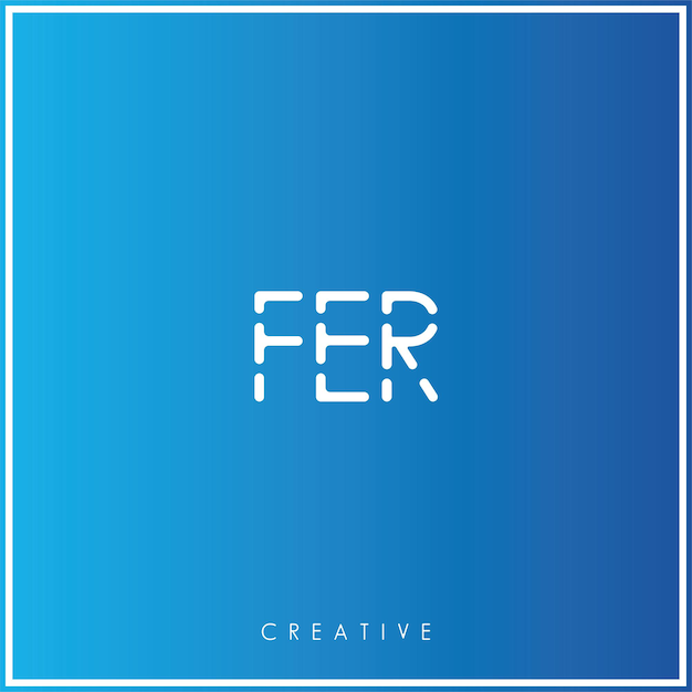 FER Premium Vector último diseño de logotipo diseño creativo de logotipo vector ilustración monograma de logotipo mínimo