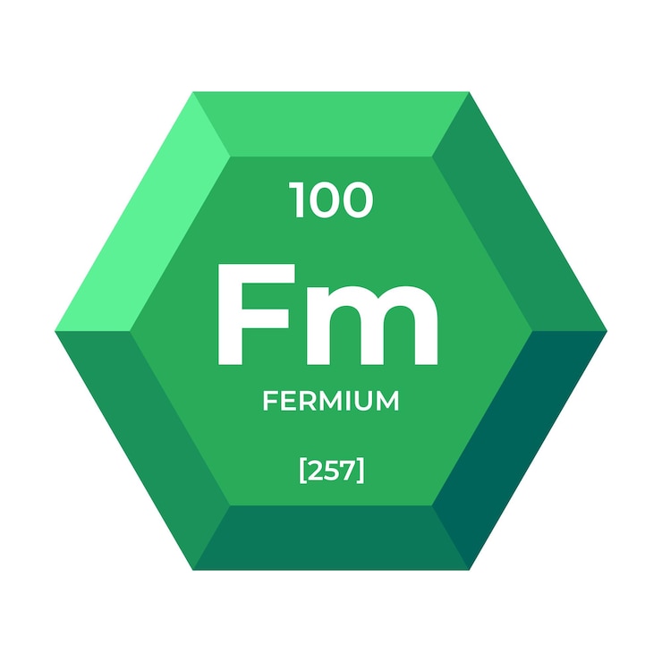 Vector el fermio es el elemento químico número 100 del grupo actínido.
