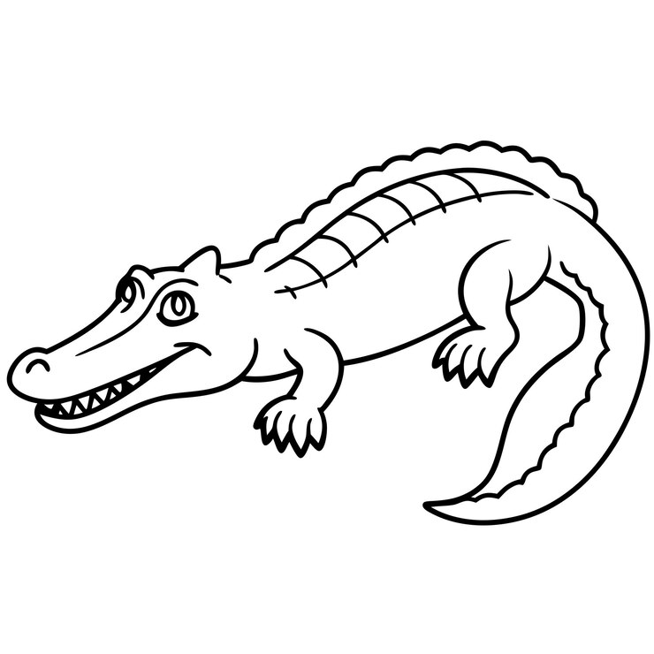 Vector el feroz cocodrilo de la selva