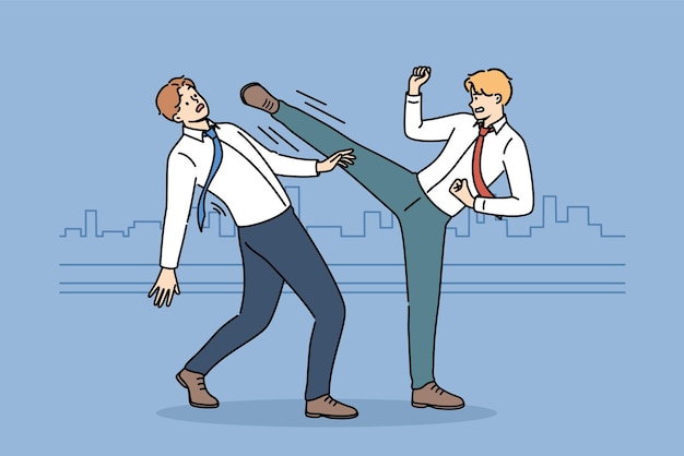 La feroz competencia de los hombres de negocios causó una lucha por puestos y oportunidades para ganar nuevos clientes.