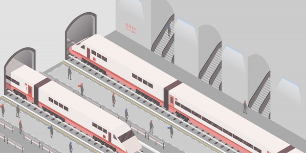 Vector ferrocarril subterráneo